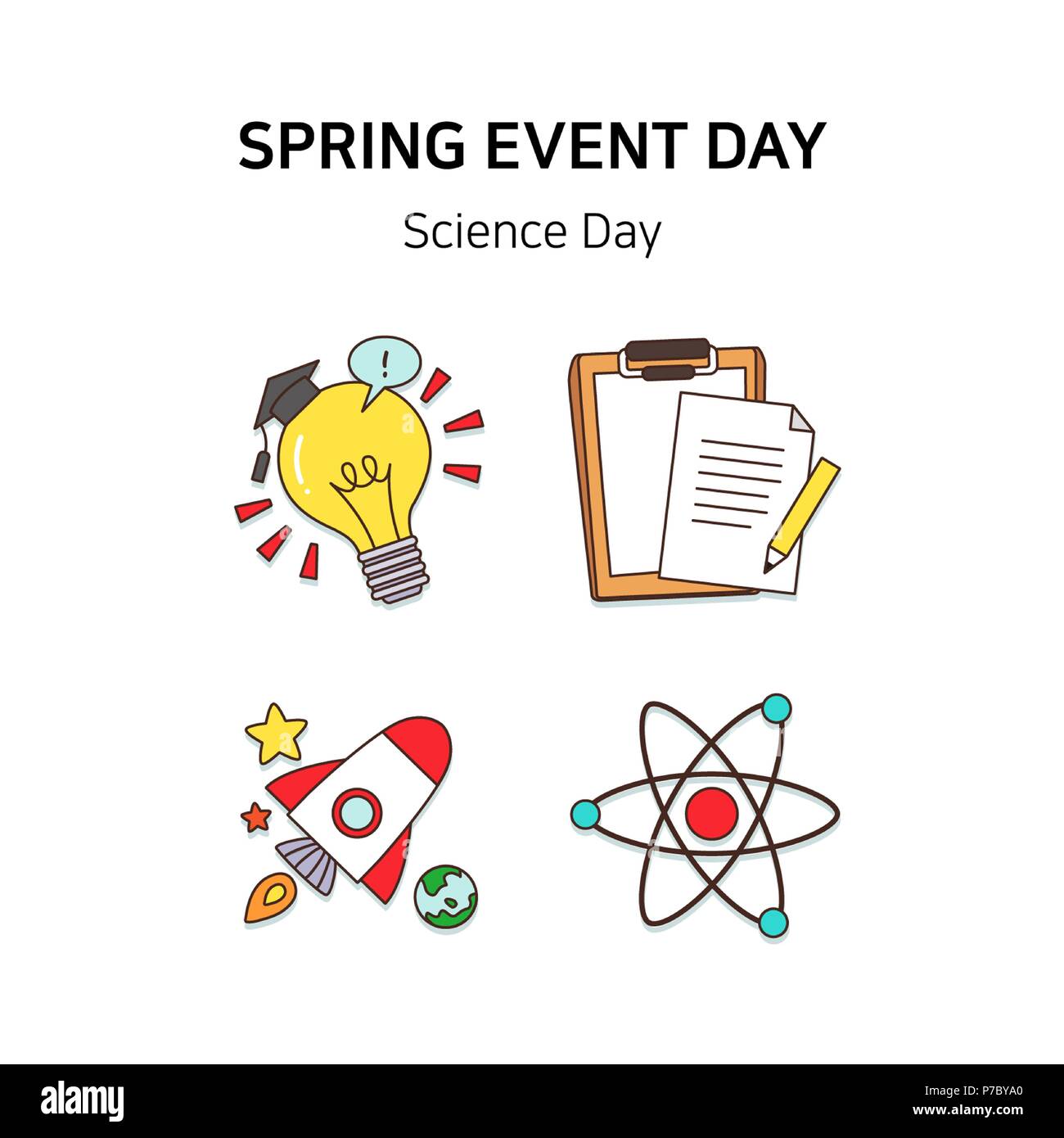 Vector - Spring event day icon set in colorful background 026 Stock ...