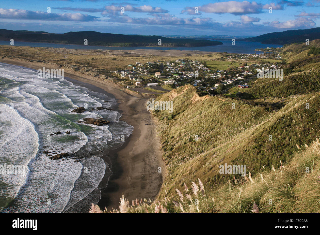 Scenic view of Port Waikato, New Zealand Stock Photo Alamy