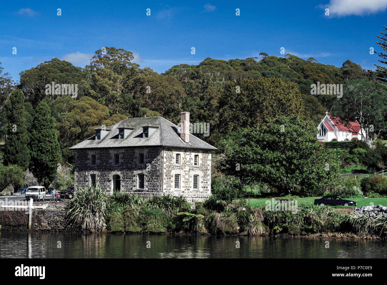 Kerikeri historic stone store in Kerikeri, Northland, New Zealand Stock