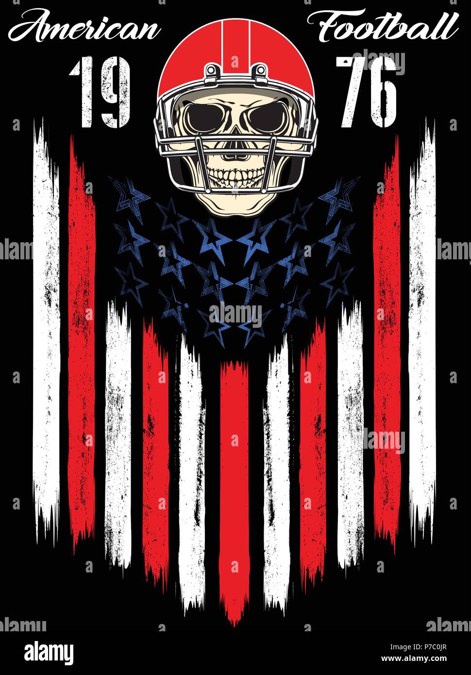 Skull in a helmet to play American football Stock Vector Image & Art
