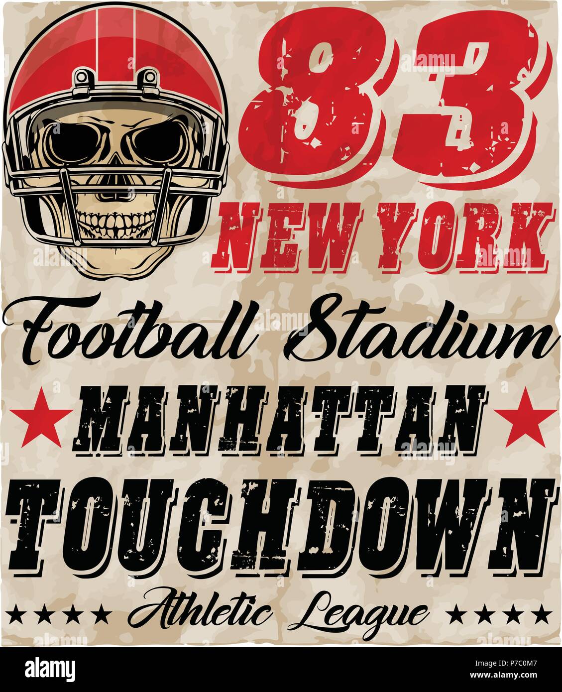 Skull in a helmet to play American football Stock Vector Image & Art