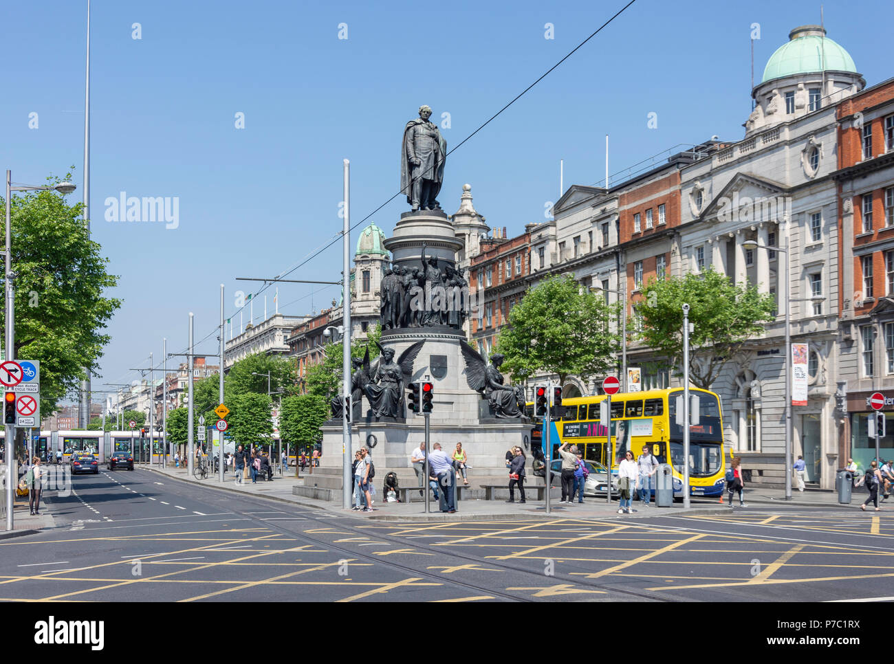 O'Connell Street Lower, Dublin, Republic of Ireland Stock Photo