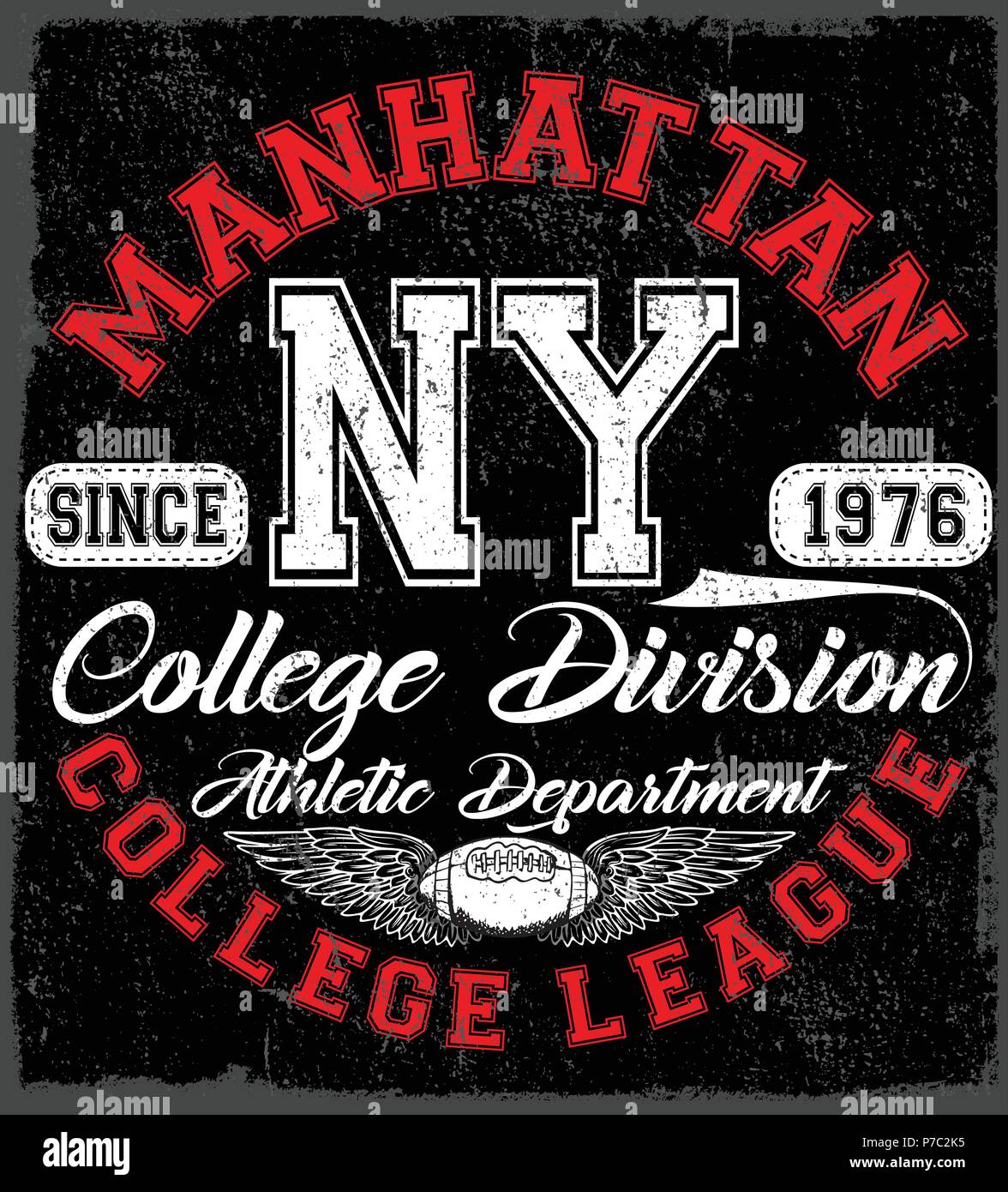 New York Sport Wear Typography Emblem American Football Vintage