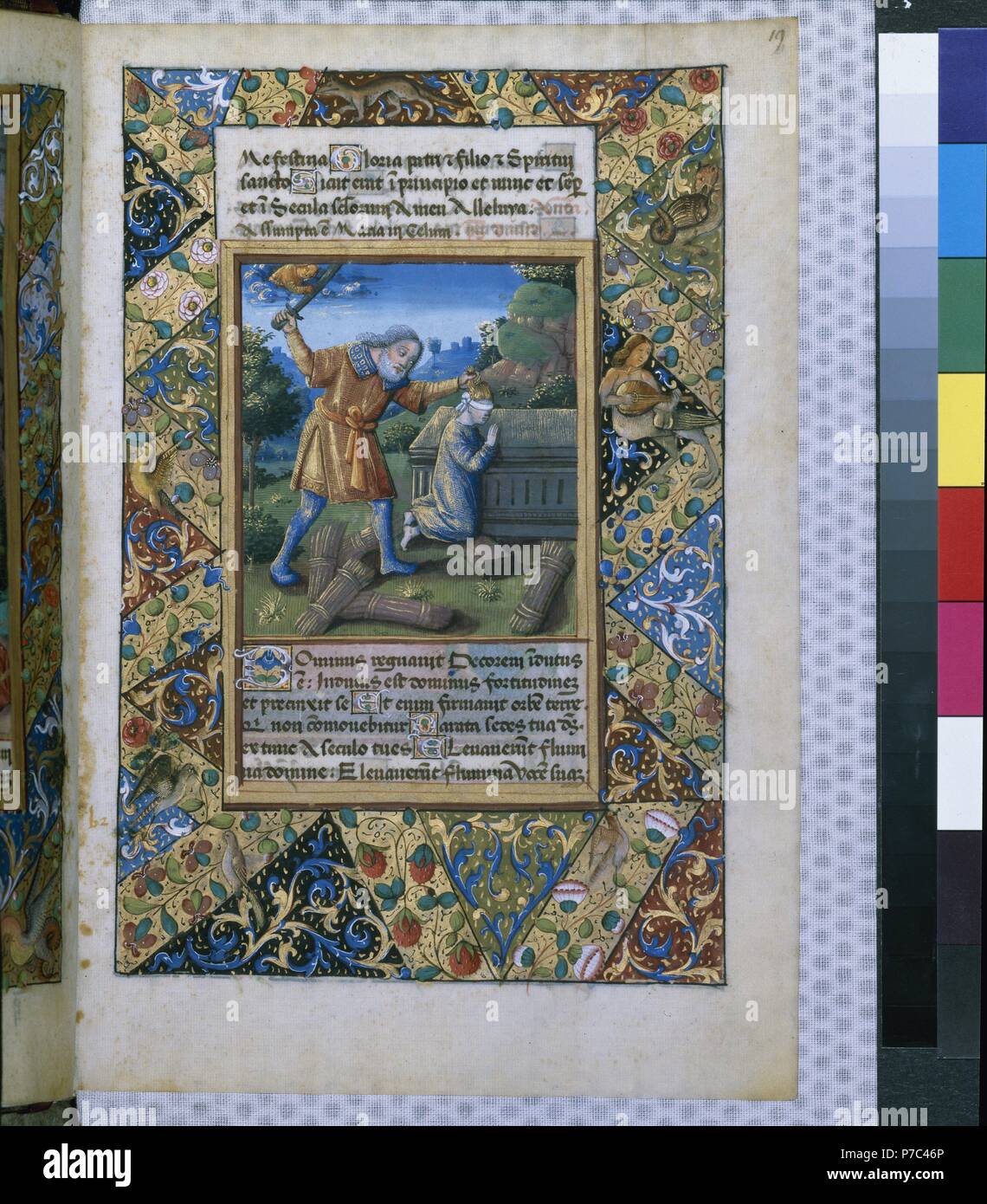 Libro de Horas de Luis de Orleans: Sacrificio de Isaac                R19. Museum: BIBLIOTECA NACIONAL DE RUSIA SAN PETERS RUSIA. Stock Photo