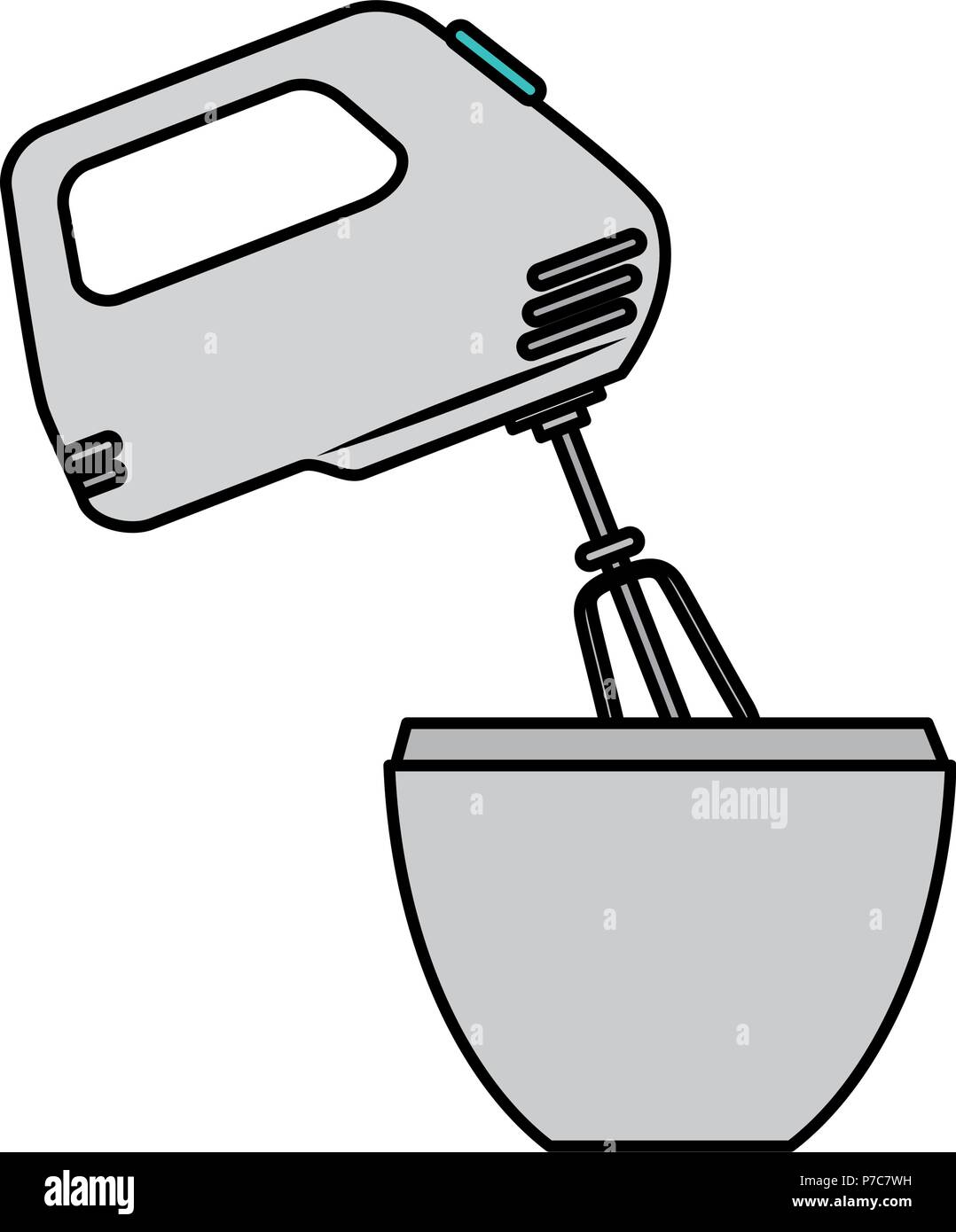 mixer electric appliance kitchen vector illustration design Stock ...