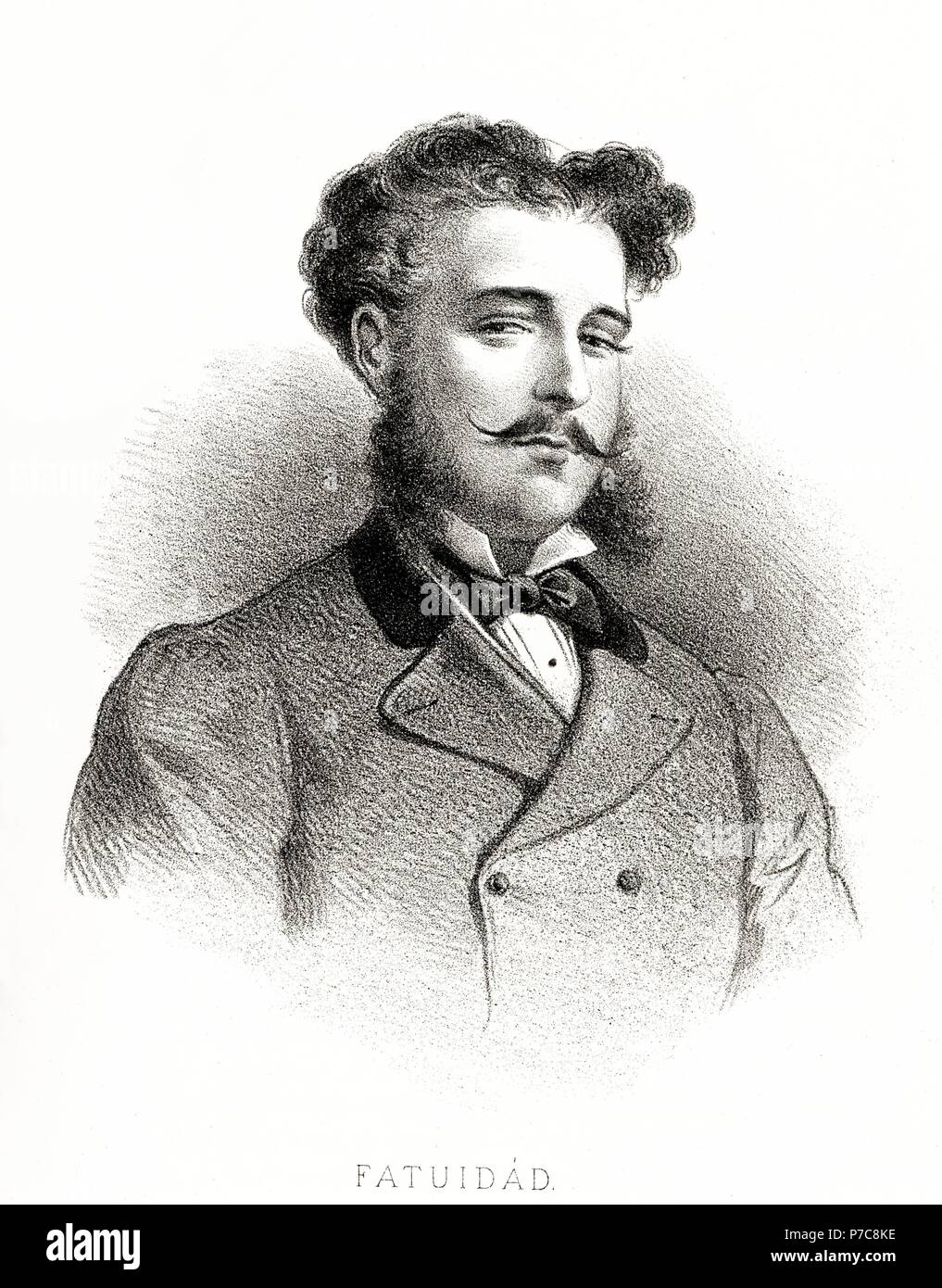 Carácteres del individuo. Hombre fatuo. Grabado de 1870. Stock Photo