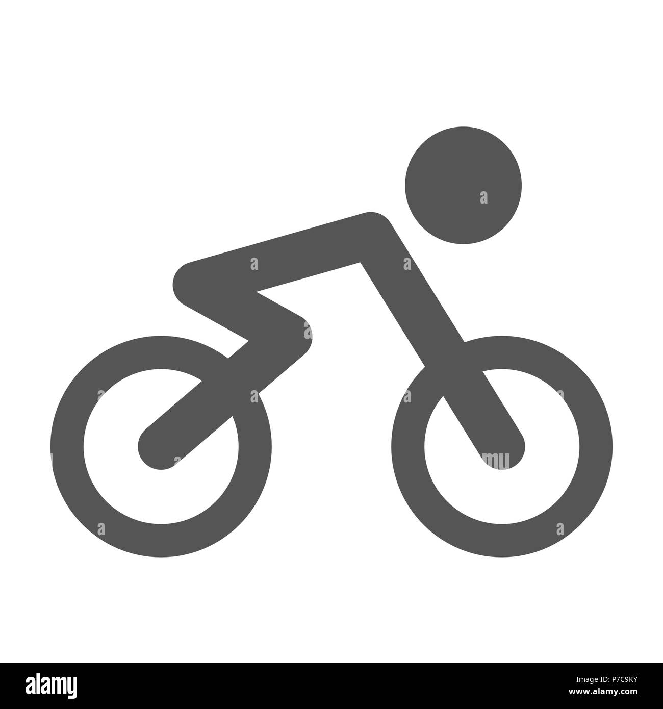 Bicycle vector icon, Vector Bicycle illustration - Sport Symbol Stock Vector