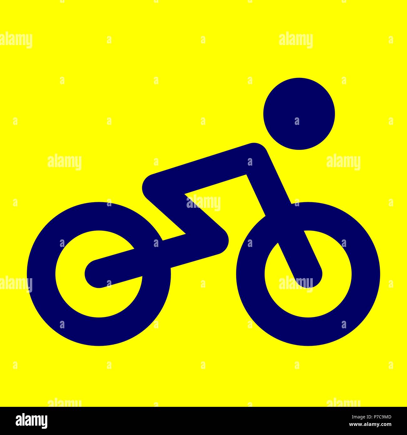 Bicycle vector icon, Vector Bicycle illustration - Sport Symbol Stock Vector