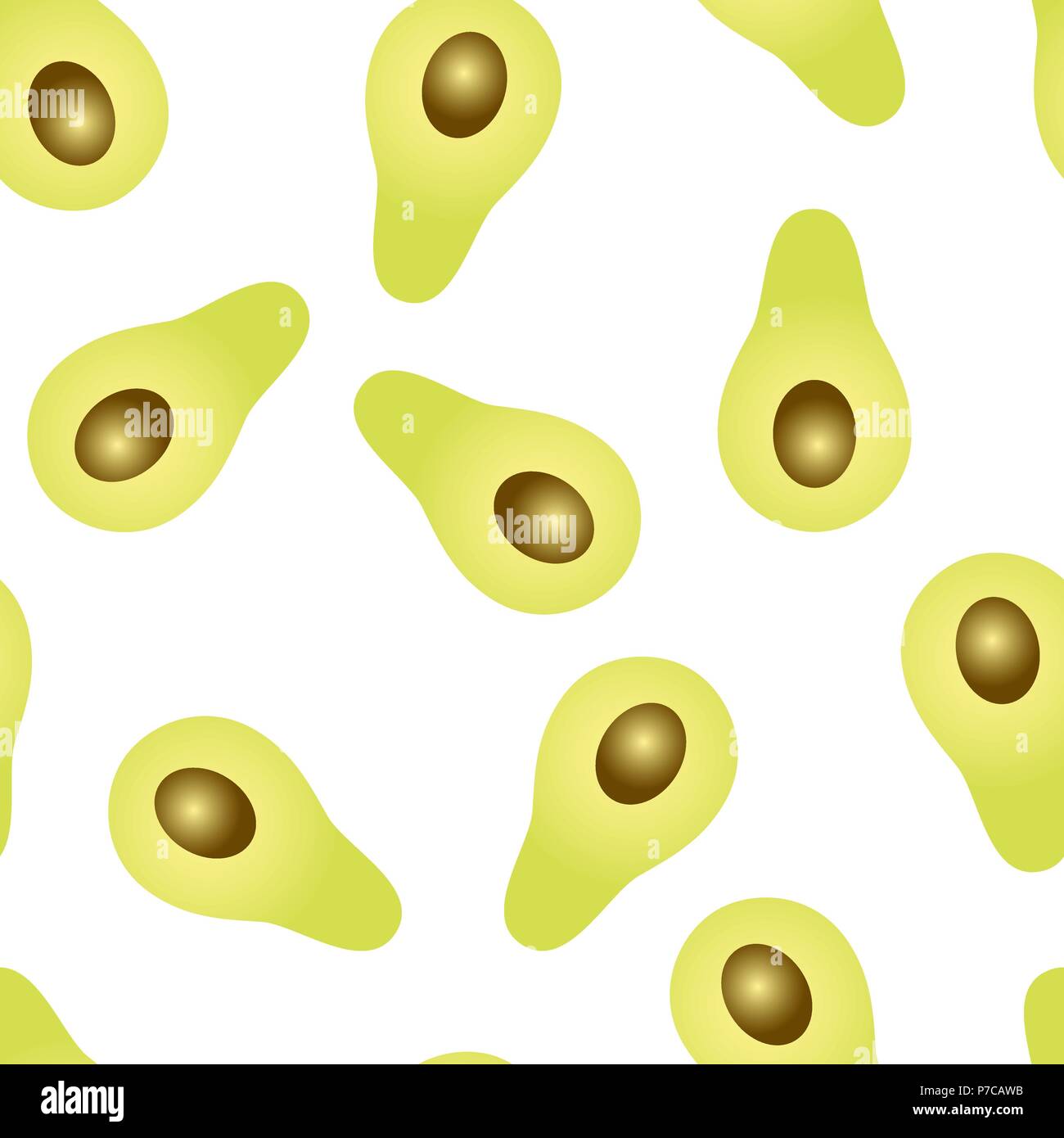 Seamless vector avocado pattern Stock Vector