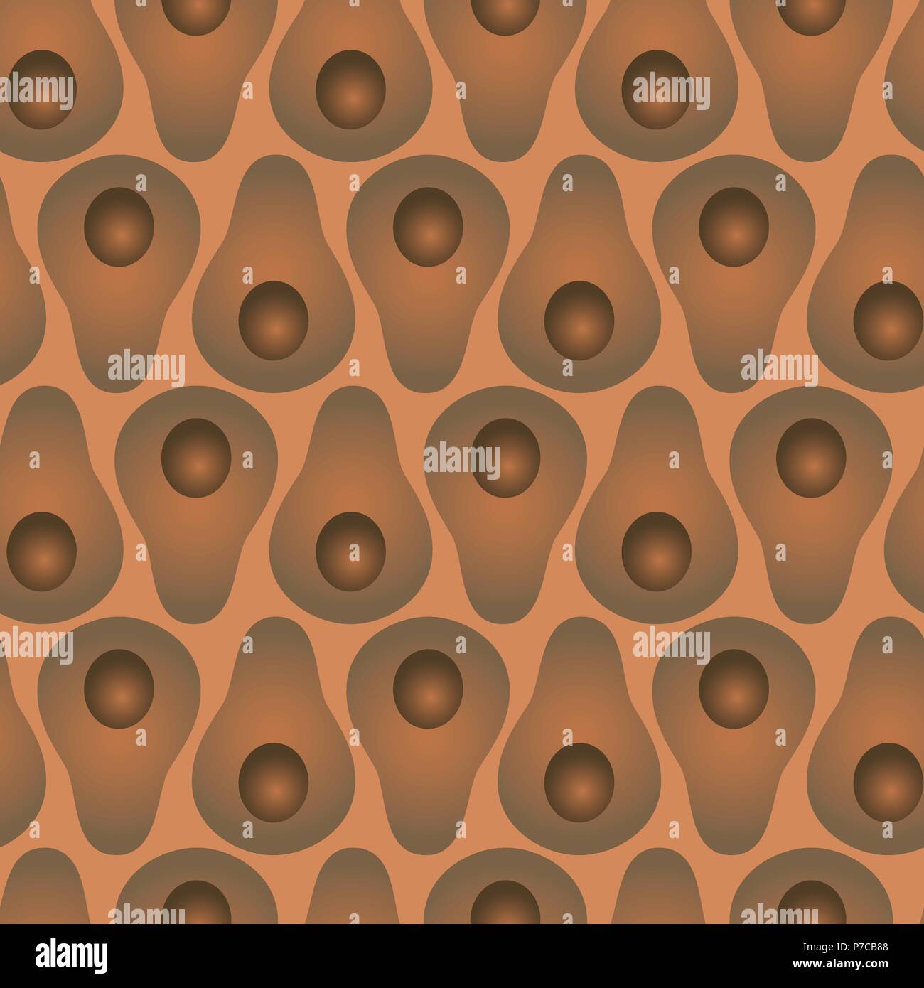 Seamless vector abstract gradient avocado chocolate pattern Stock Vector