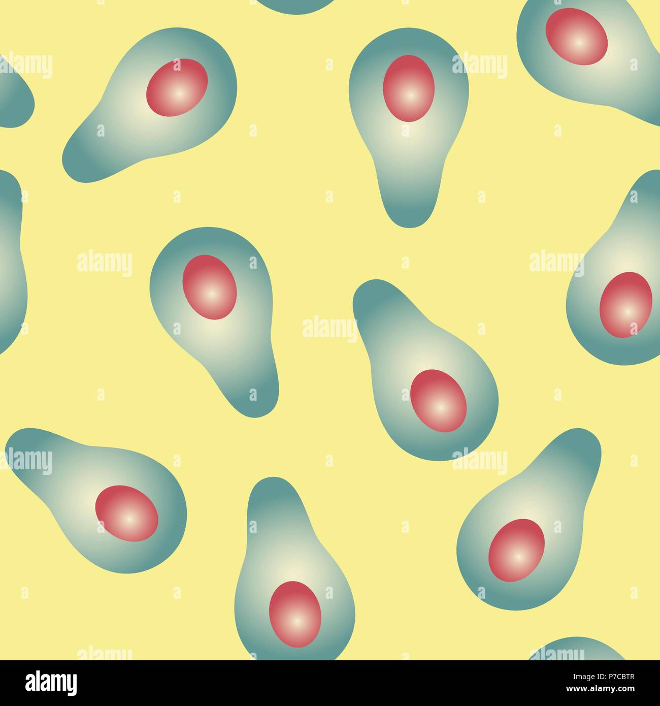 Seamless vector abstract gradient avocado psychedelic pattern Stock Vector