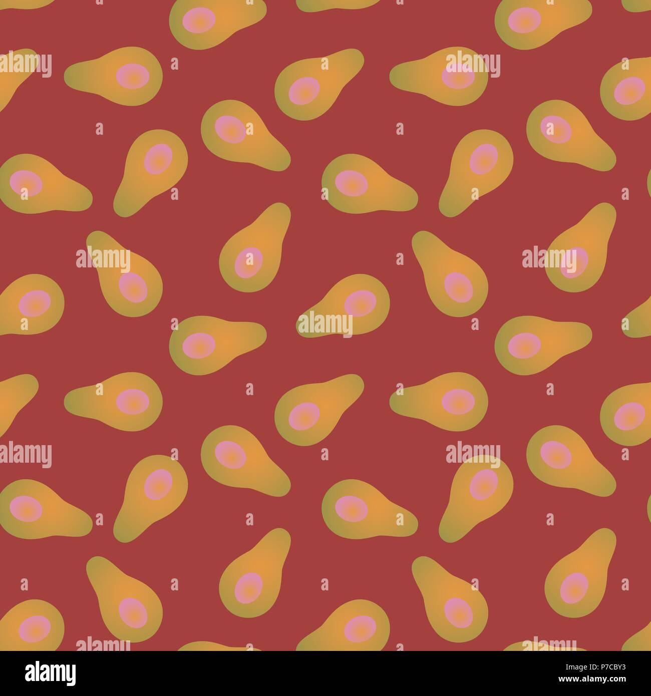 Seamless vector abstract gradient avocado red pattern Stock Vector