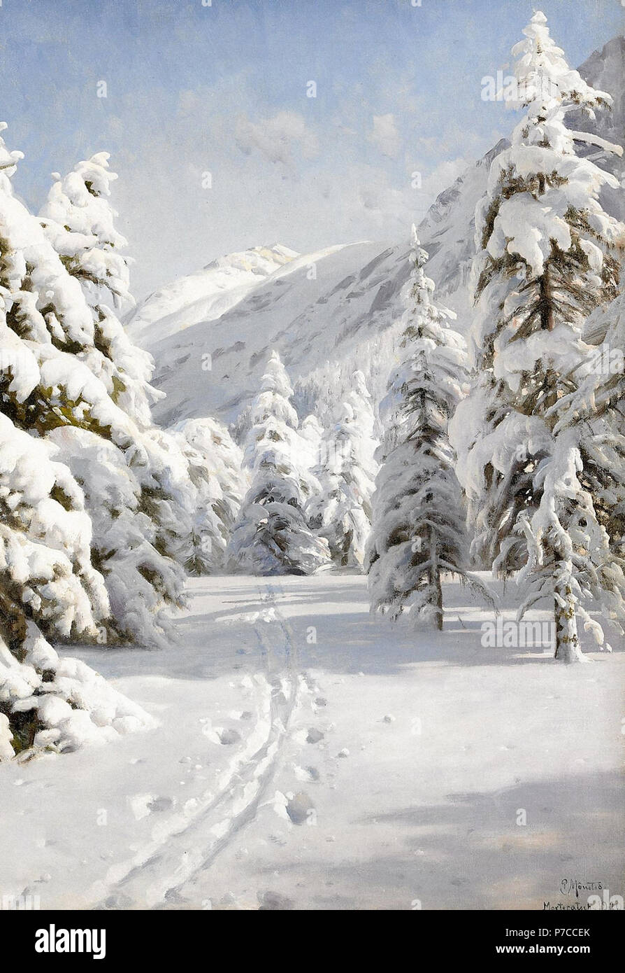 Peder monsted painting winter hi-res stock photography and images