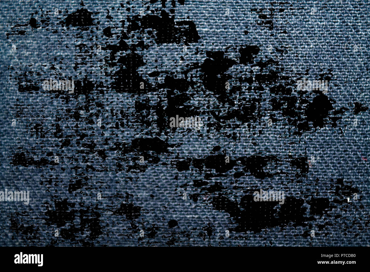 Grunge dirty Blue denim macro texture with seam for jeans background