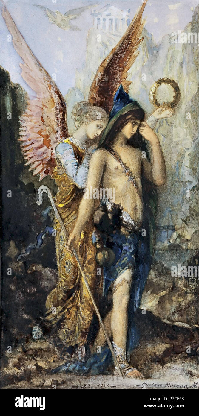 Moreau Gustave - Les Voix Stock Photo - Alamy