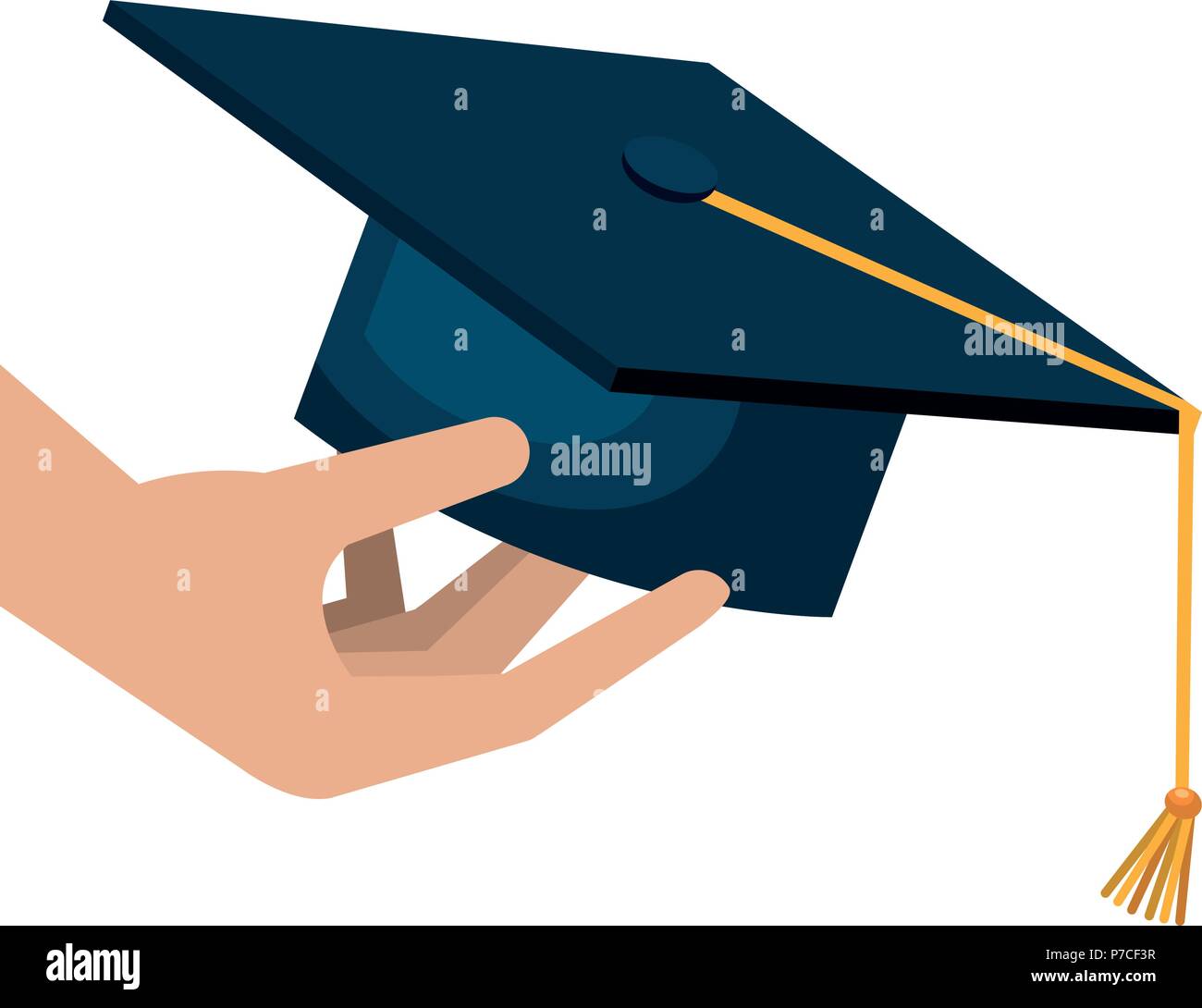 hand with hat graduation Stock Vector Image & Art - Alamy