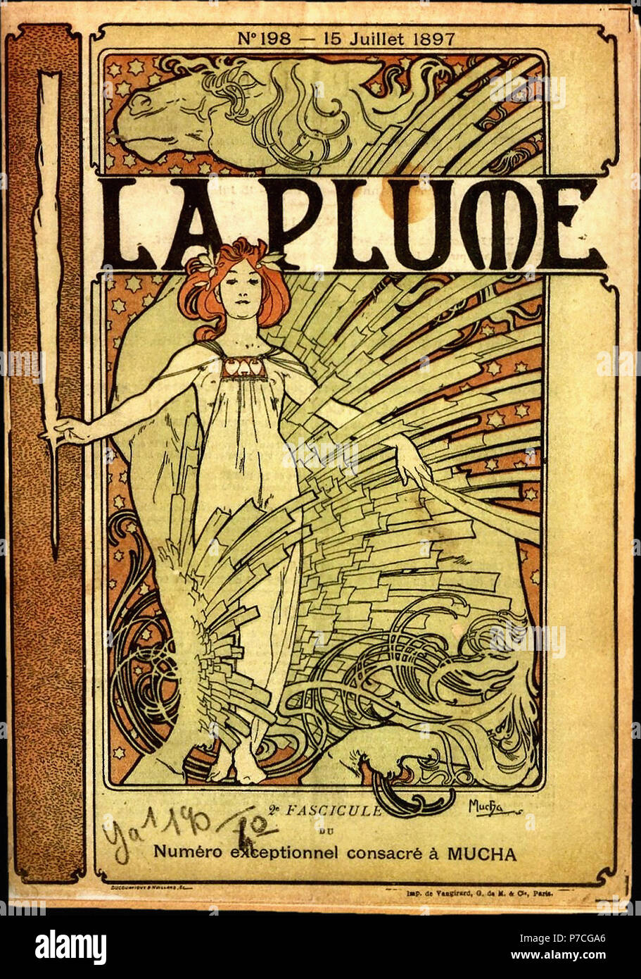 Mucha Alphonse Maria - Cover of La Plume 1897 Stock Photo - Alamy