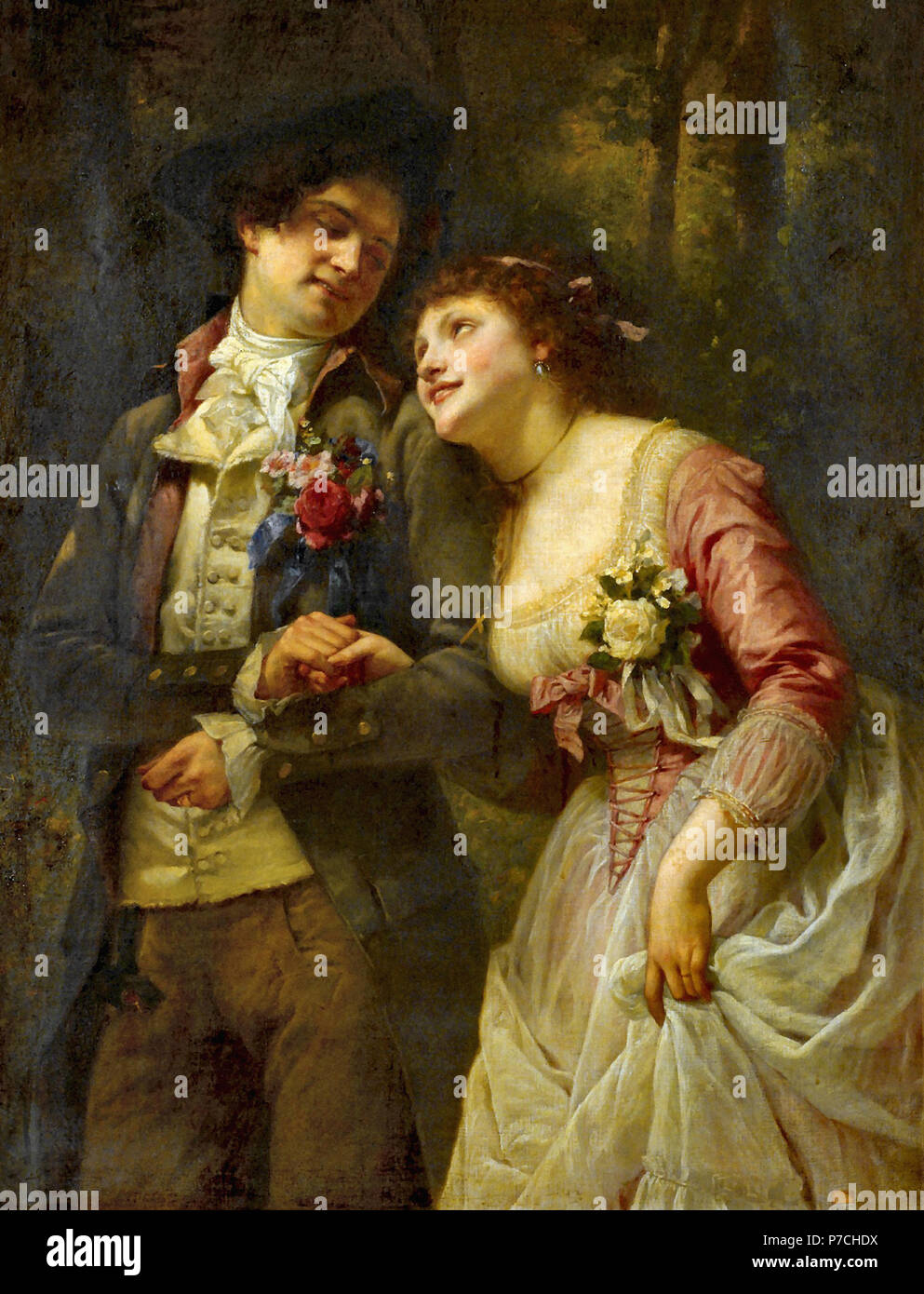 Muller  Charles Louis - the Betrothed Stock Photo
