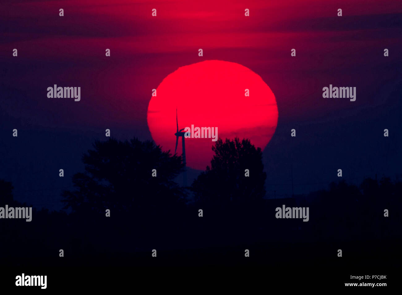 sunrise, Hansag, Austria, (Solis ortus) Stock Photo