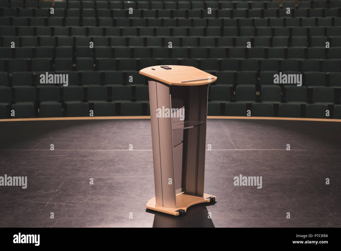 Podium in stage at theater Stock Photo