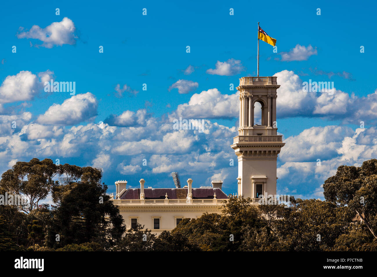 Government House  - the official residence of the Governor of Victoria, cituated in Melbourne, Australia Stock Photo