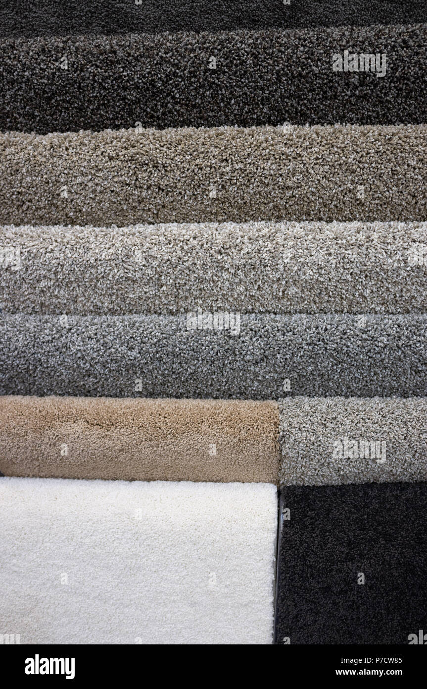 Floor carpets samples background texture closeup Stock Photo