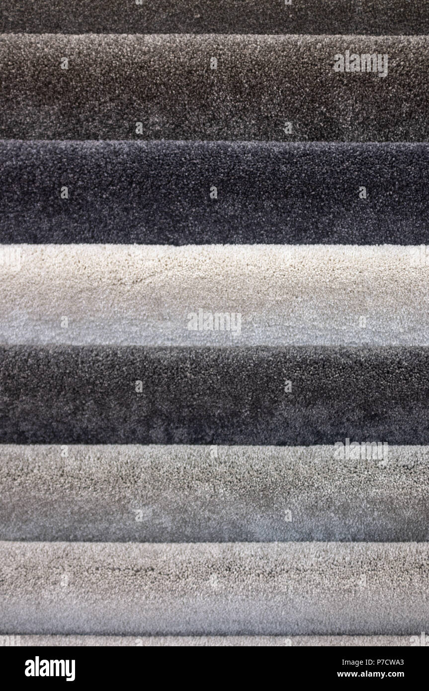 Floor carpets collection samples closeup Stock Photo