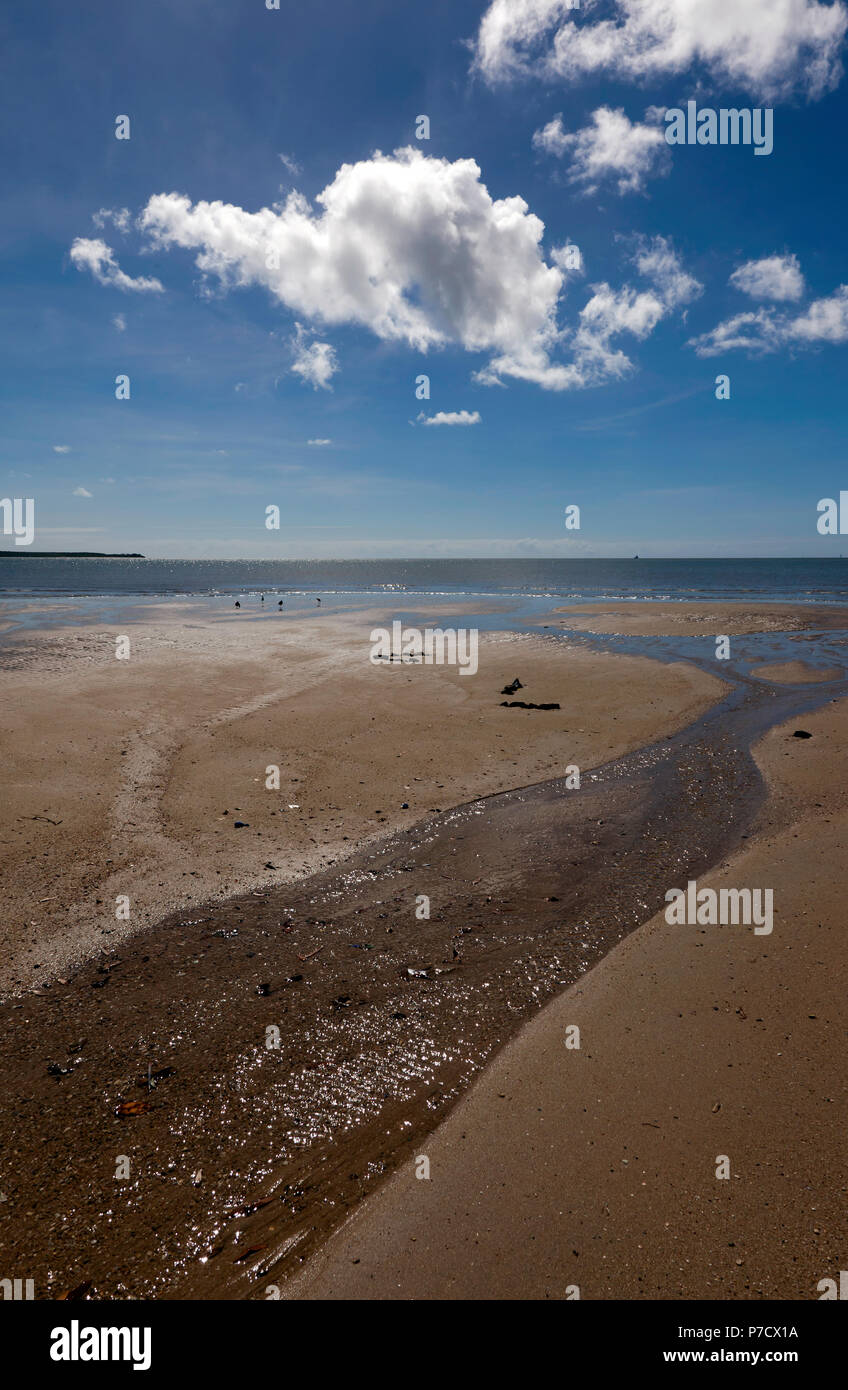 Wide-angle view of the beach at North Cairns, Far North Queensland, Australia, Stock Photo