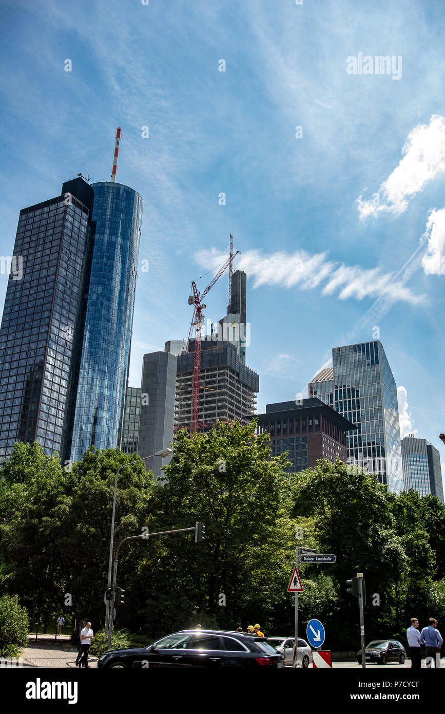 View of tall buildings in downtown Frankfurt Stock Photo - Alamy