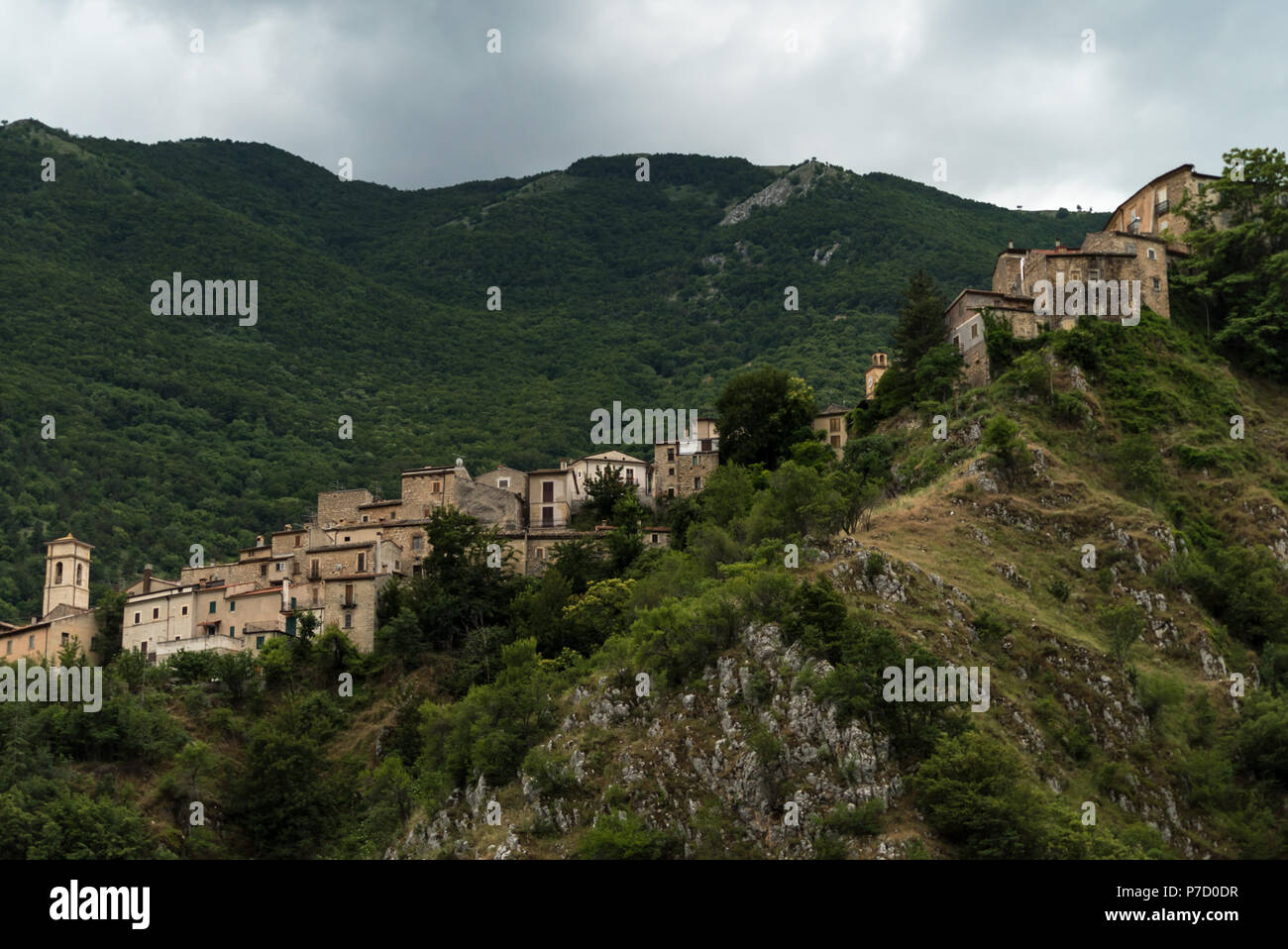 Small Towns In The Mountains Of Abruzzo, Italy Stock Photo - Alamy