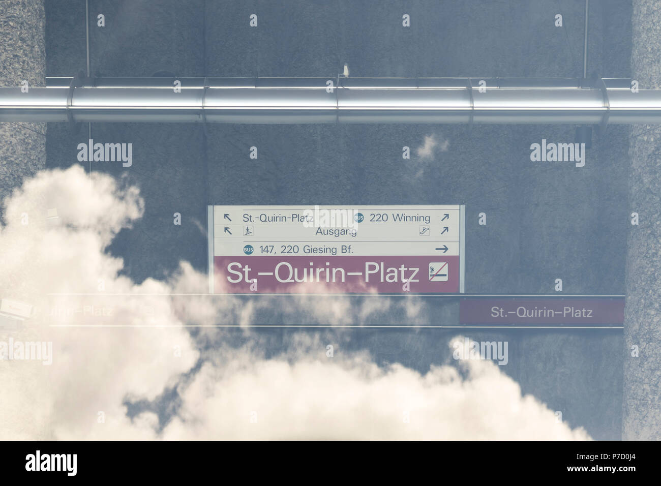St.-Quirin-Platz subway Station in Munich, Germany Stock Photo - Alamy