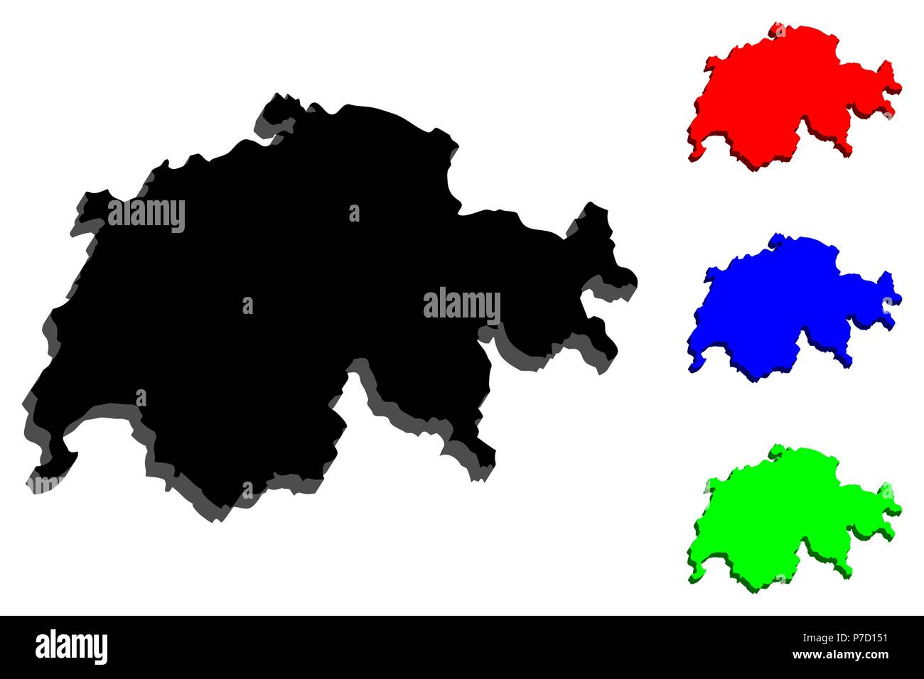 Illustrator map Geneva Switzerland
