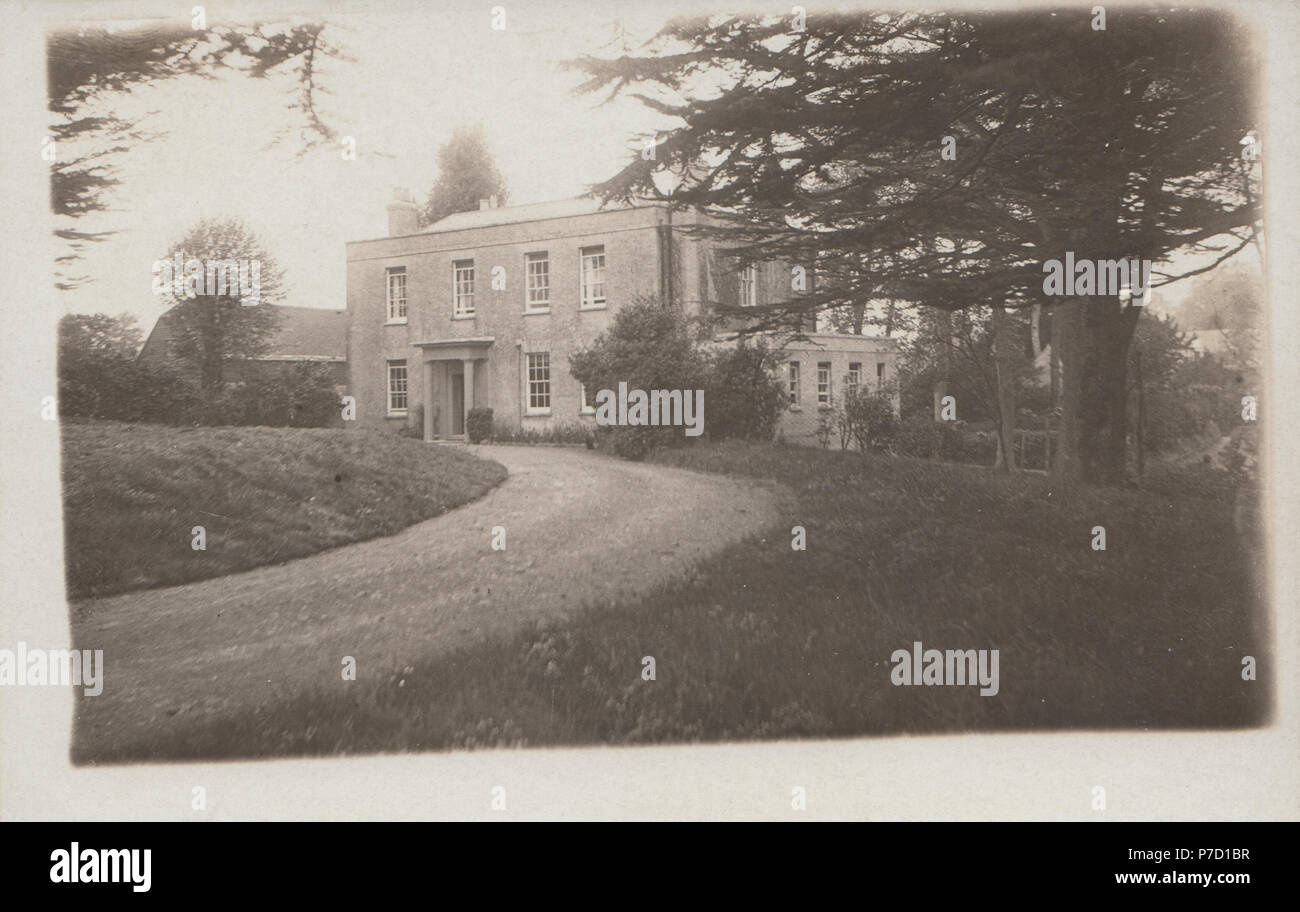 Vintage 1929 Photograph of a Throop House, Throop Road, Bournemouth, Dorset Stock Photo