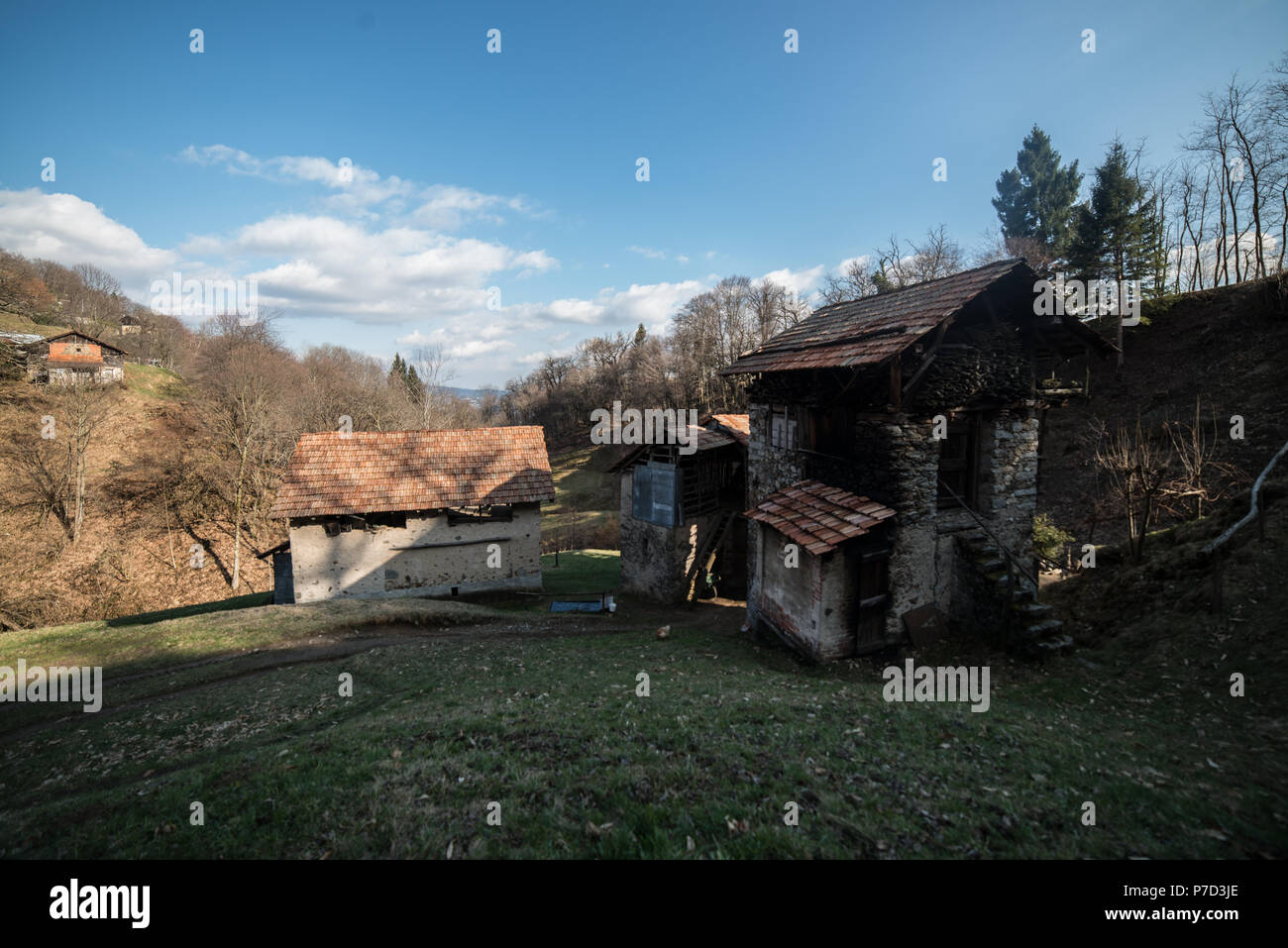 Western Piedmont, Northern Italy: Rural landscape near Lago d'Orta Stock Photo