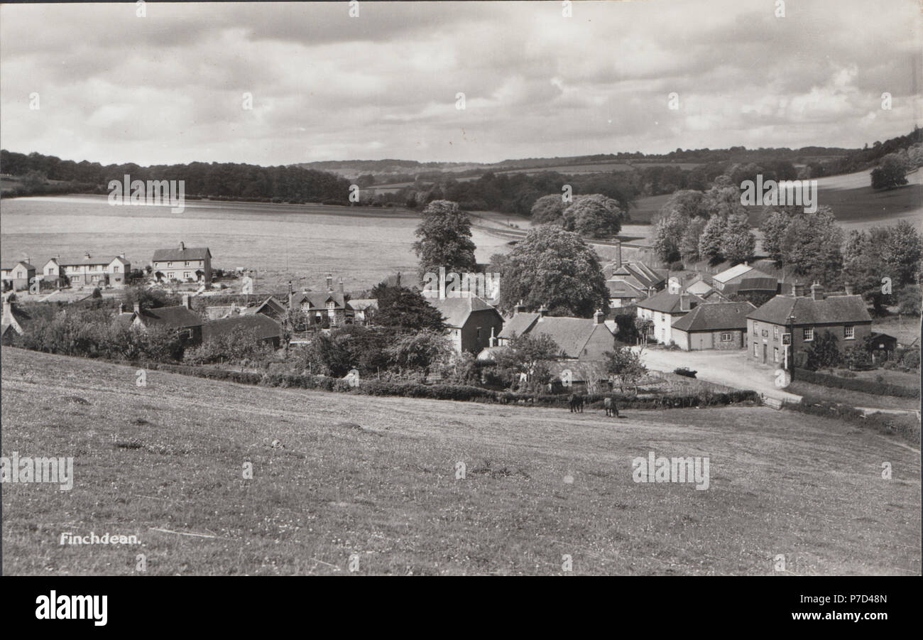 Vintage Photograph of Finchdean, Hampshire, UK Stock Photo
