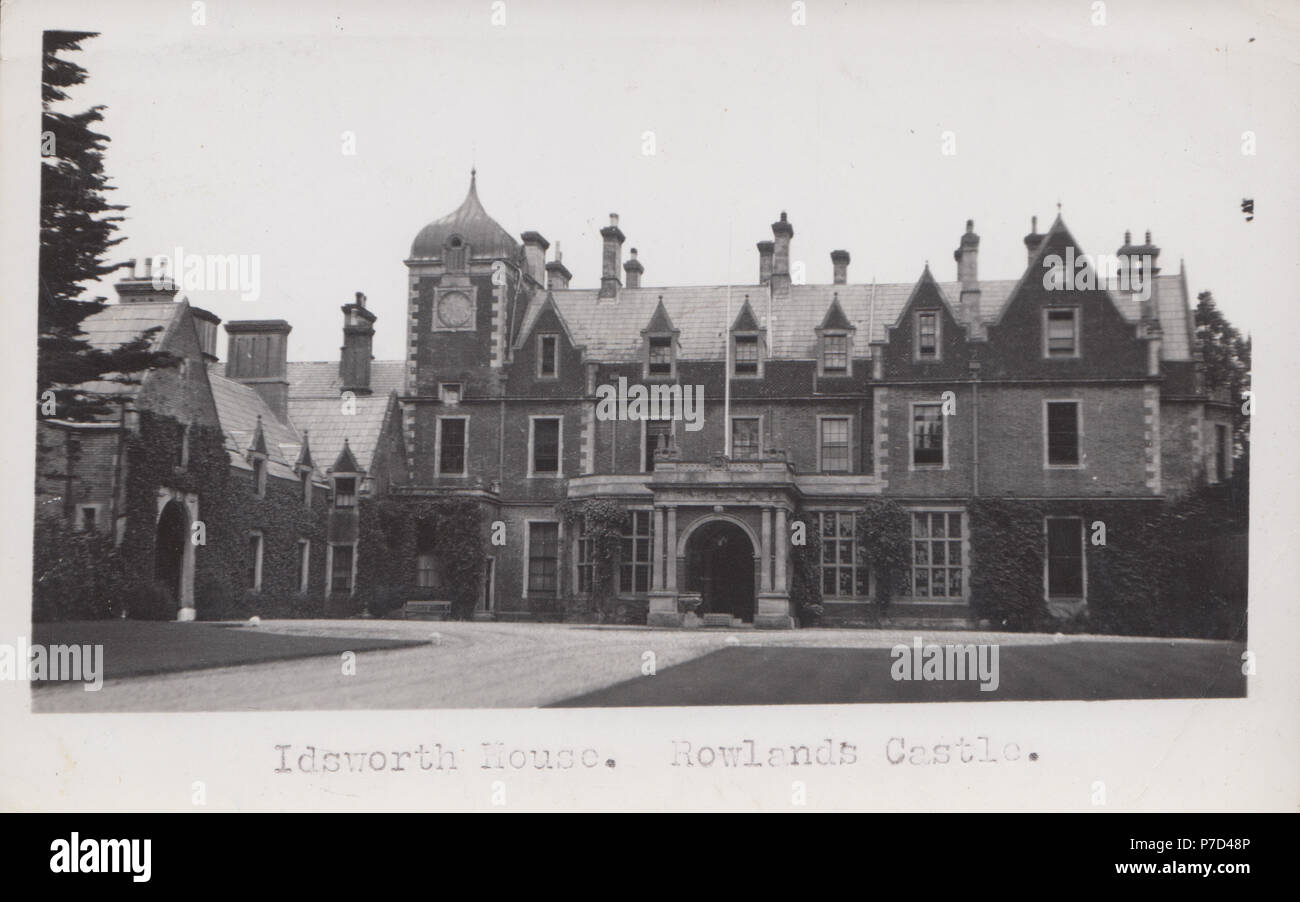 Vintage Photograph of Idsworth House, Rowlands Castle, Hampshire, UK Stock Photo