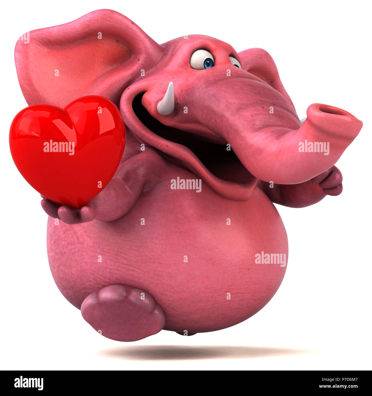 Pink elephant 3D Illustration Stock Photo Alamy