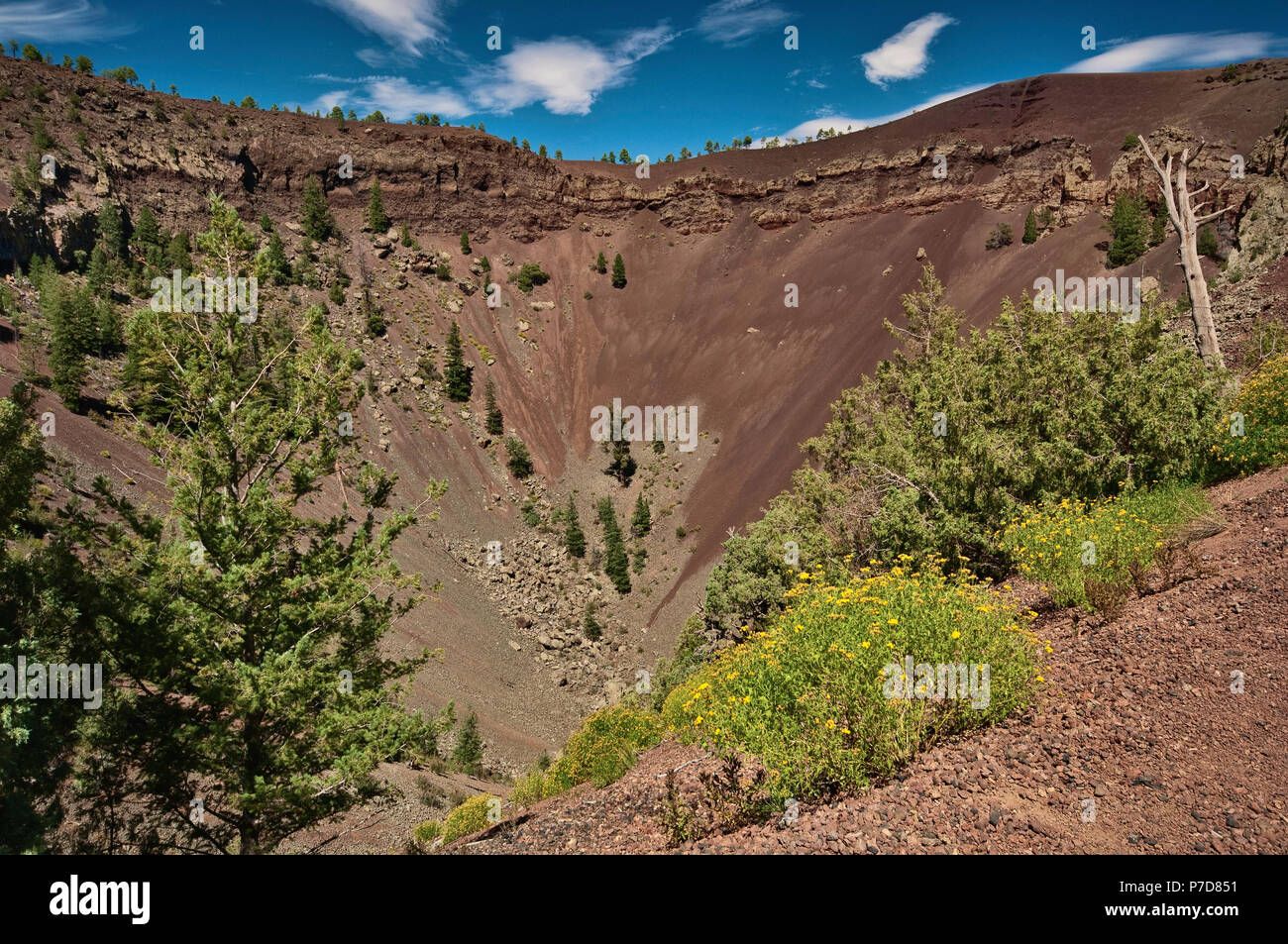 Bandera Crater, cinder cone volcano at El Malpais National Monument, New Mexico, USA Stock Photo