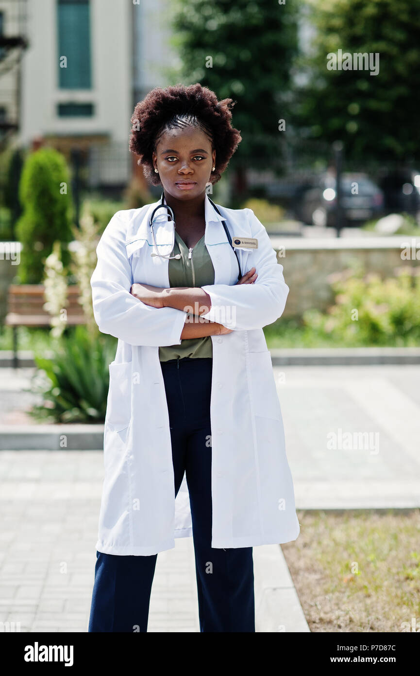 black womens lab coat
