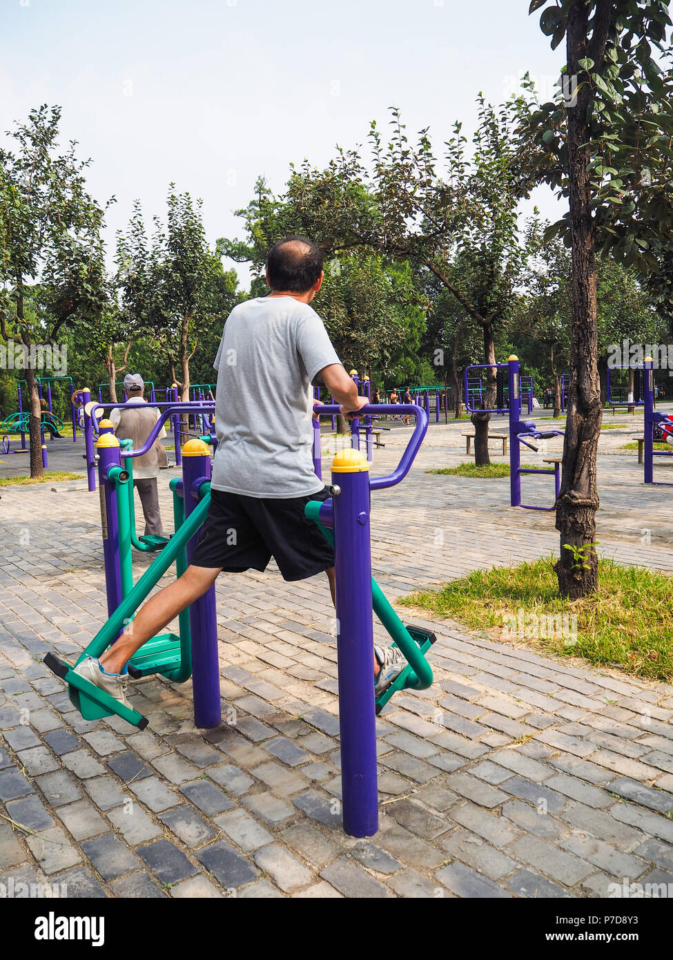 Chinese outdoor exercise gym in china hi-res stock photography and