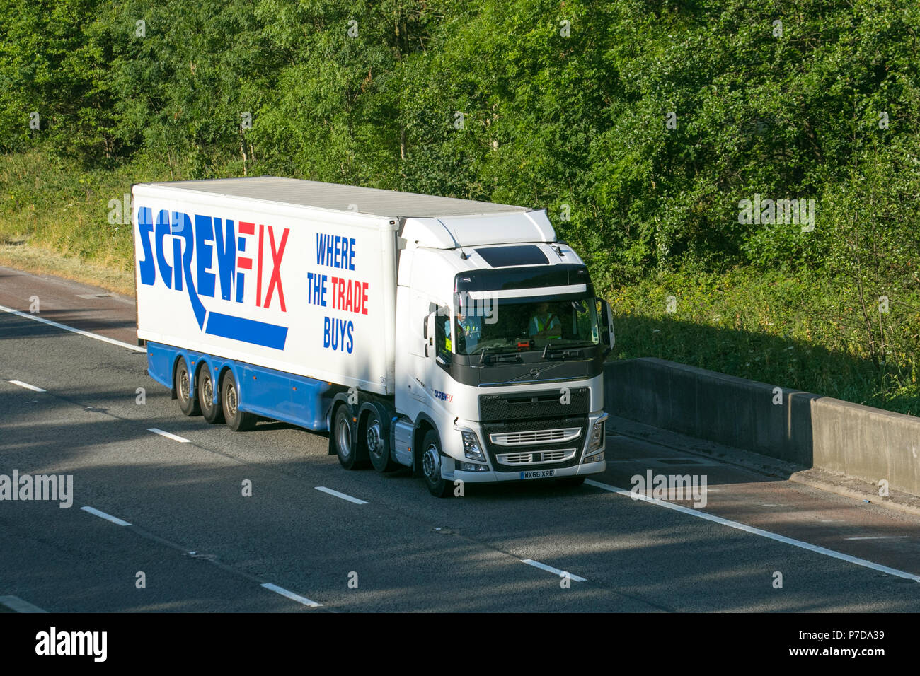 Screwfix Haulage delivery trucks, lorry, transportation, truck, cargo