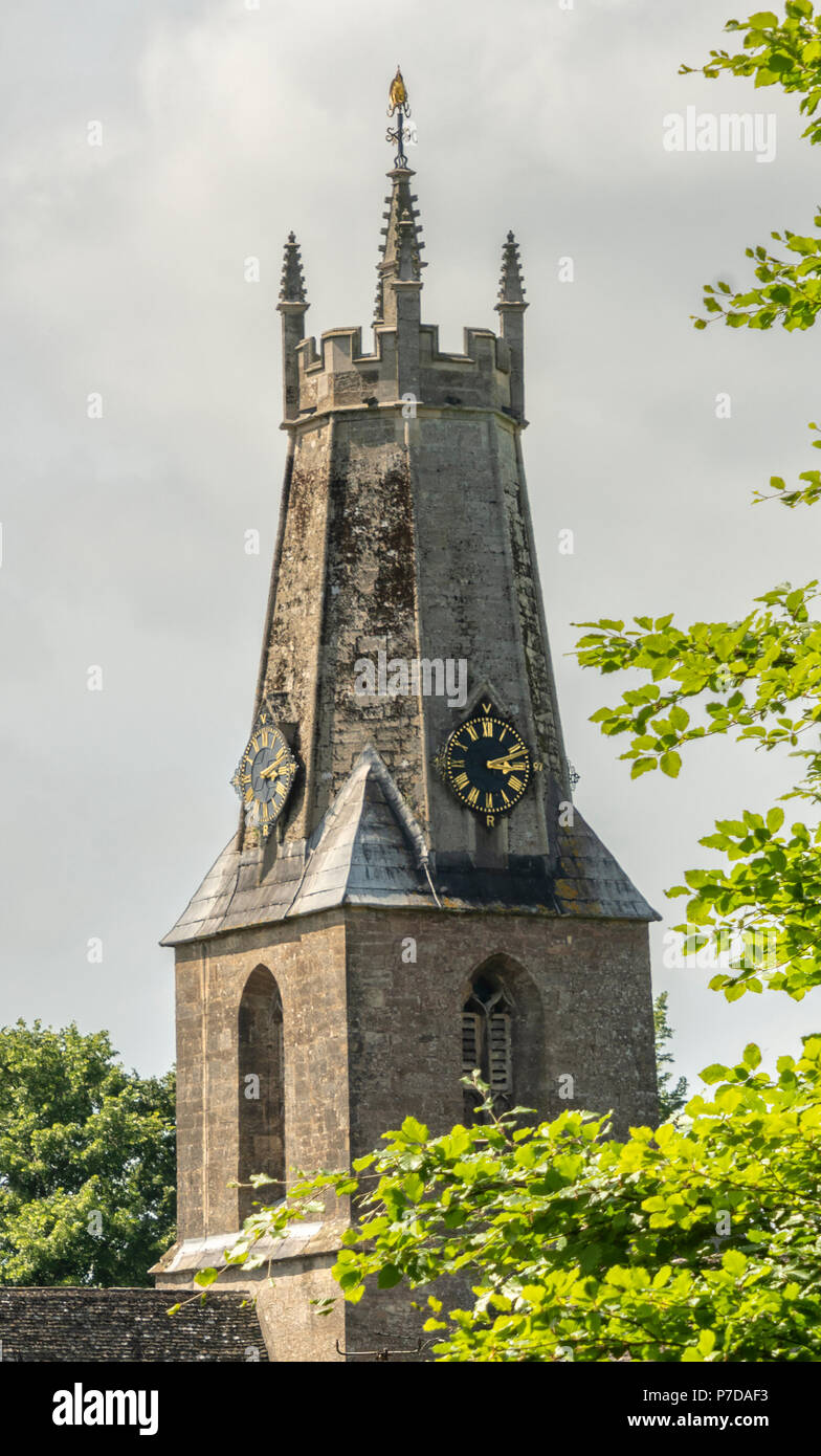 The parish church of The Holy Trinity in Minchinhampton, Gloucestershire, UK. Stock Photo