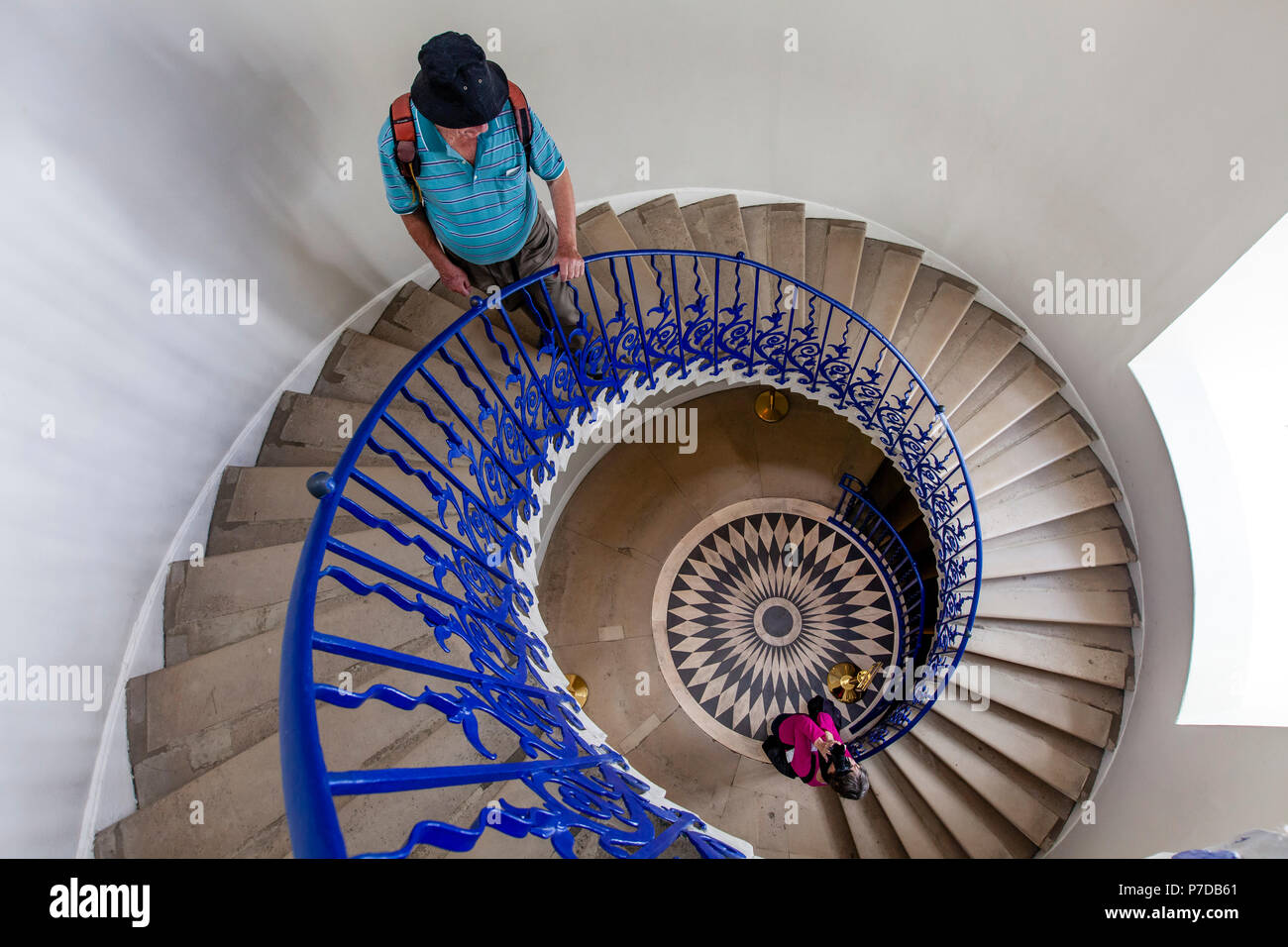 The Tulip Stairs At The Queens House, Royal Museums, Greenwich, London, United Kingdom Stock Photo