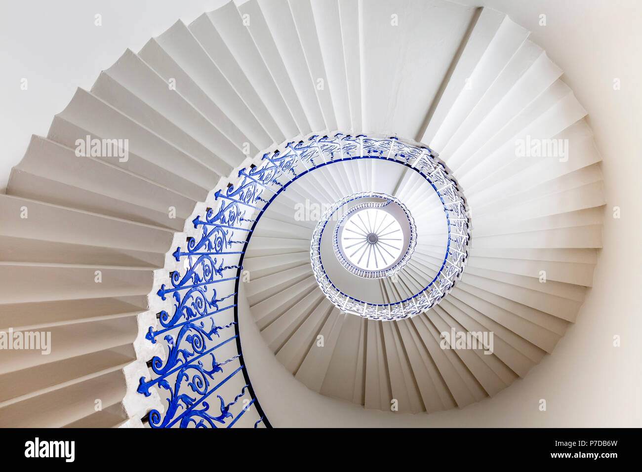 The Tulip Stairs At The Queens House, Royal Museums, Greenwich, London, United Kingdom Stock Photo