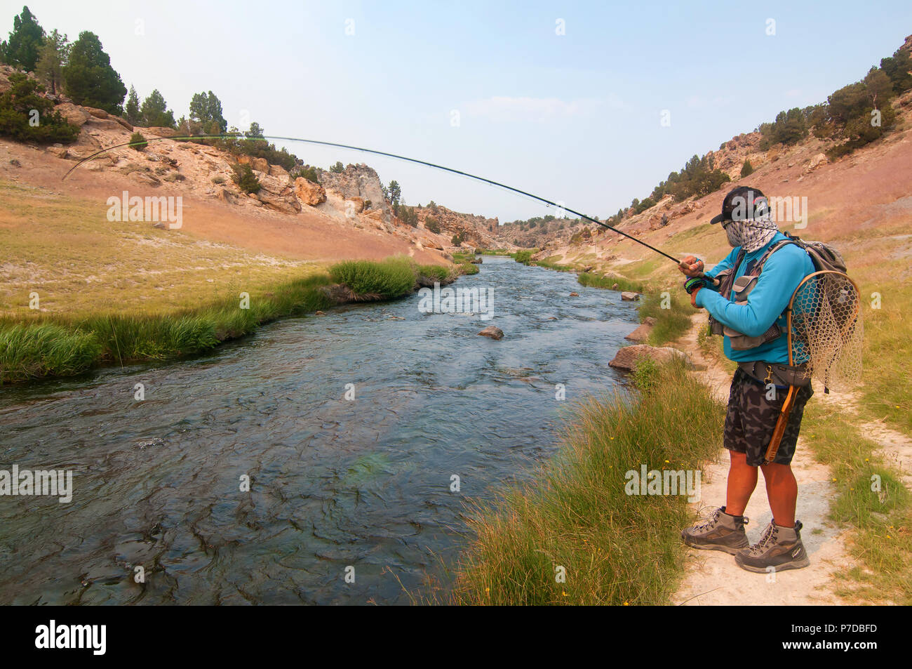 Beautiful little Hot Creek east of Mammoth Lakes yields lots of rainbow