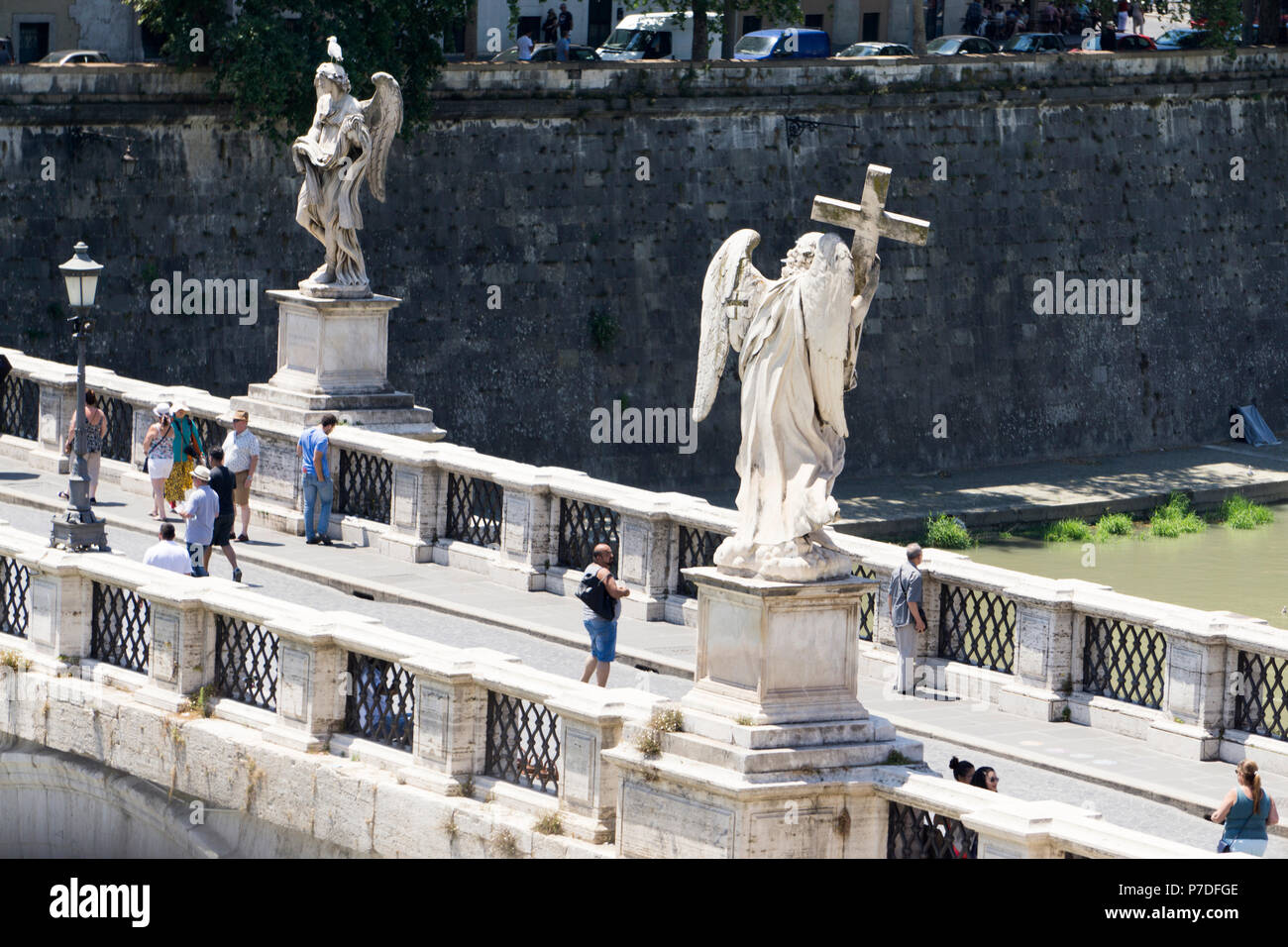 ROME, ITALY JUNE 18th 2018 The Bridge on Angels crossing