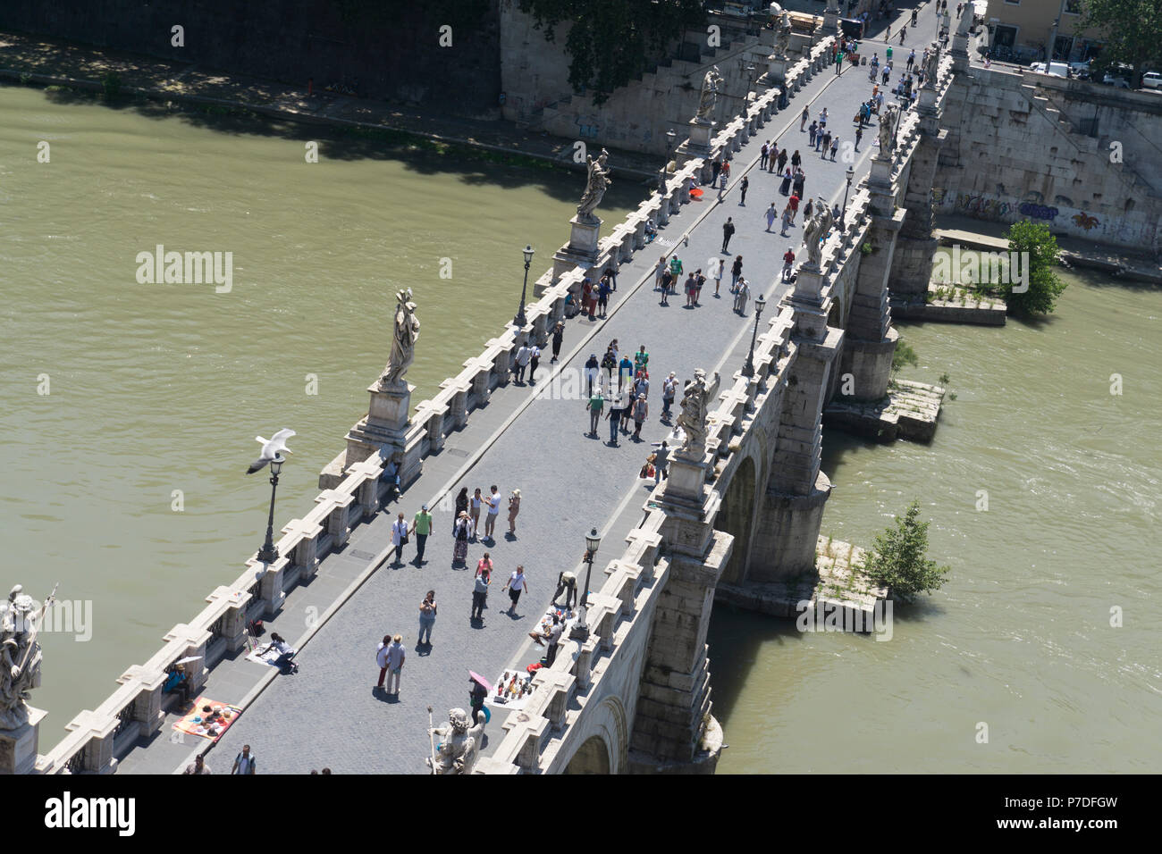 ROME, ITALY JUNE 18th 2018 The Bridge on Angels crossing