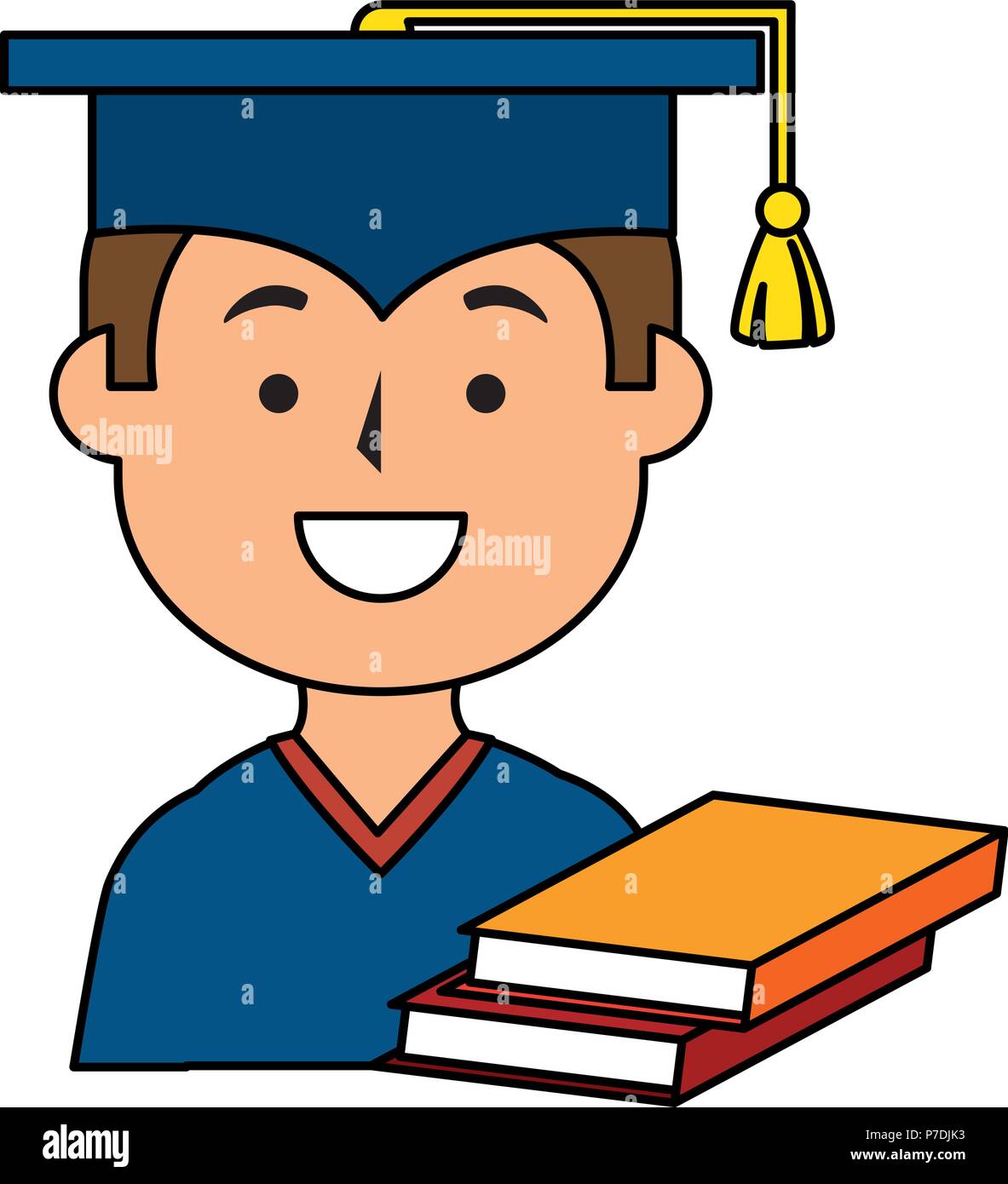 education text books with student graduated Stock Vector Image & Art ...
