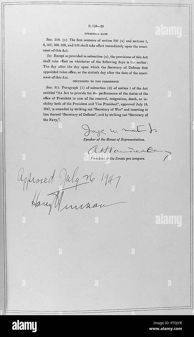 National security act of 1947 hires stock photography and images Alamy