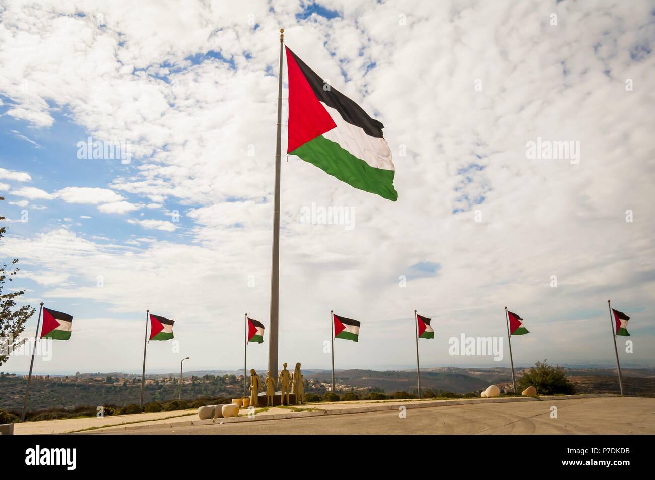 RAWABI, PALESTINE AUTHORITY, WEST BANK. November 25, 2017. A row of